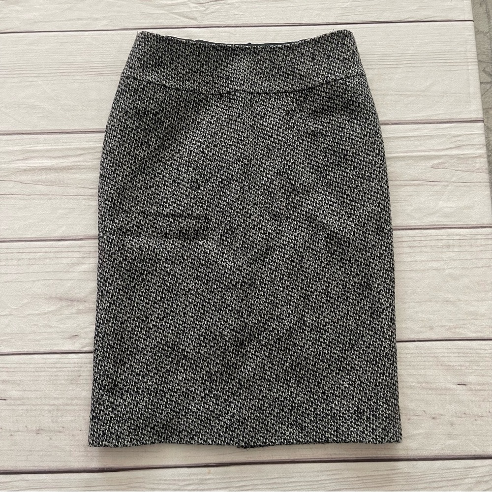 Lafayette 148 New York Gray Pencil Skirt Knee-Length Work